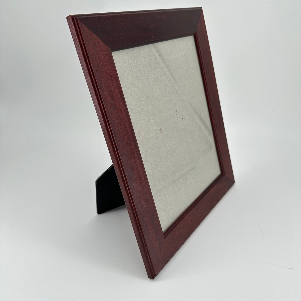 Cherry Wood Finish 8x10 Picture Frame Beveled Tabletop Wall Mount Decor